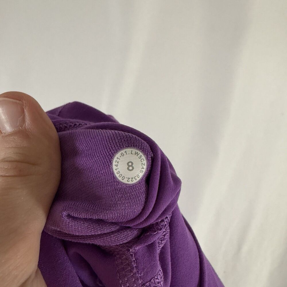 Lululemon Leggings Women's 8 Purple Pull On Stretch 29" Inseam Mid Rise - Picture 9 of 9
